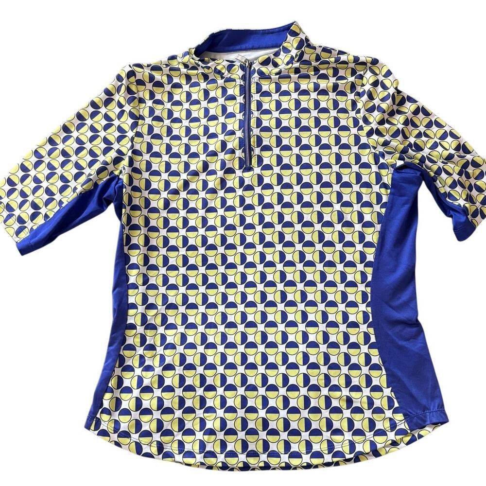 Tail Activewear Women’s Quarter Zip Golf Tennis  Pickleball Top Geometric M